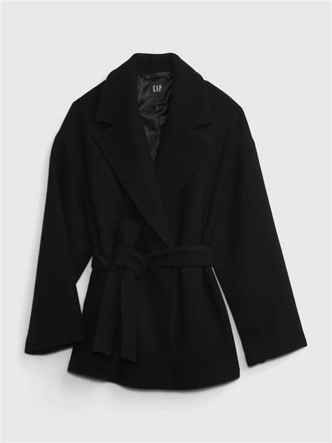 Wool Short Wrap Coat | Gap