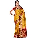 Buy MIMOSA Art Chiffon silk Wedding saree Kanjivarm Pattu style With ...