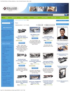 Fillable Online The Official Website of Williams Healthcare - Home of ...