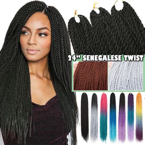 Black 24 Crochet Braiding Long Senegalese Box India | Ubuy