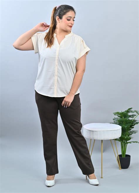 Plus size cigarette pencil pants & trousers for women casual and office ...