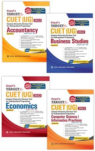 Goyal's Target CUET 2022 (UG) 4 Books (Entrance Exam Preparation Book ...