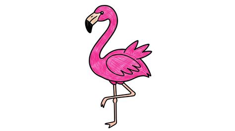 Step-By-Step Tutorial: How to Draw a Flamingo Easy - Meredith Plays