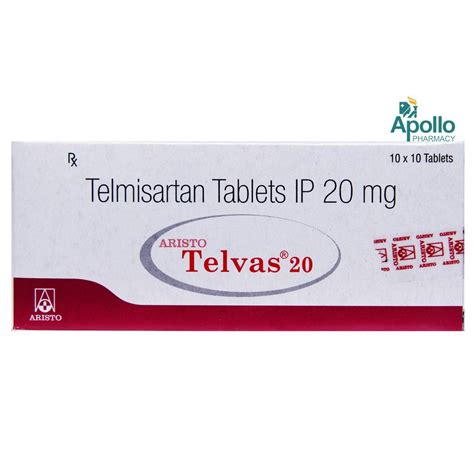 Telvas 20 Tablet 10's Price, Uses, Side Effects, Composition - Apollo ...