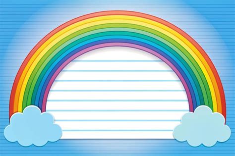 A rainbow with butterflies and a frame with a rainbow in the background ...