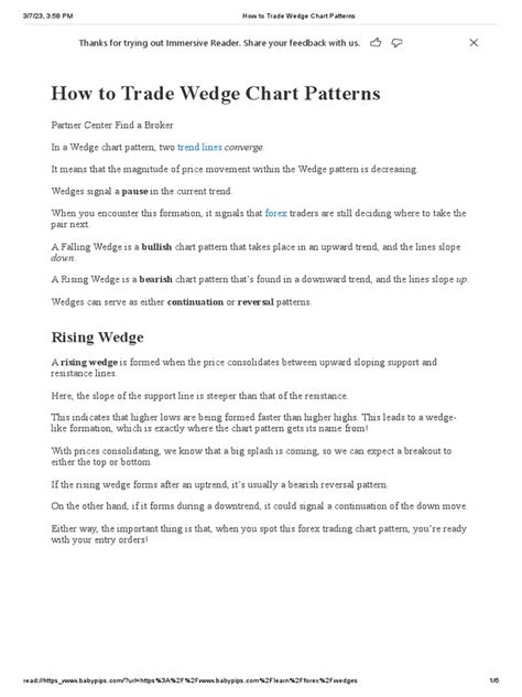 Image result for How to Trade Wedge Chart Patterns