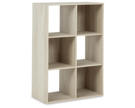 Ashley Furniture Socalle Six Cube Organizer, Contemporary Light Natural ...