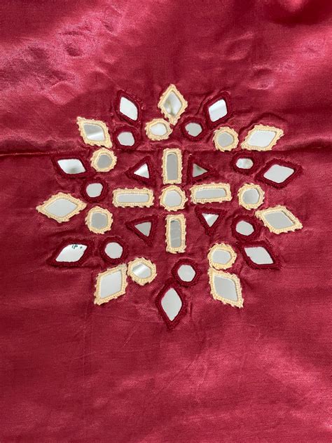 MIRROR WORK MASHRU SILK BLOUSE PIECE – Bijoi