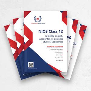 NIOS 12th Class Eng, Acc, Bus Std, Eco Study Guides Combo ( Board): Buy ...