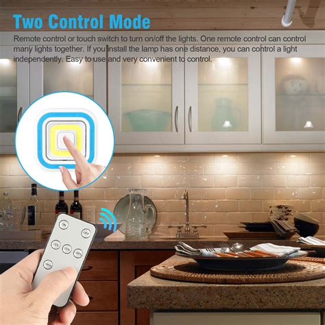 Buy Wireless LED Puck Lights Closet Night Light Under Cabinet Remote ...