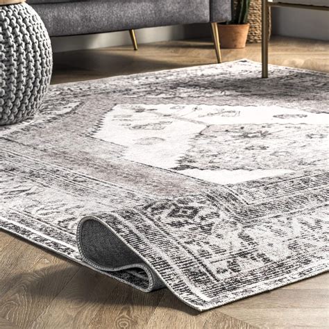 Buy nuLOOM Gladys Machine Washable Vintage Medallion Area Rug, 6 ...