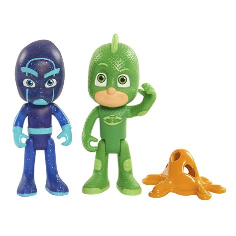 Disney Junior PJ Masks Gekko & Night Ninja Action Figure 2-Pack ...