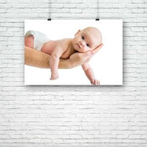 Happy Father Holding Baby Unframed Art Print Paper Print - ArtzFolio ...