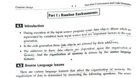 CD UNIT-4: Runtime Environment and Code Generation in Compiler Design ...