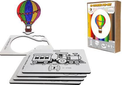 NEKBAL 3D Coloring Pop-Out Book - Types of Vehicle - 3D Coloring Pop ...