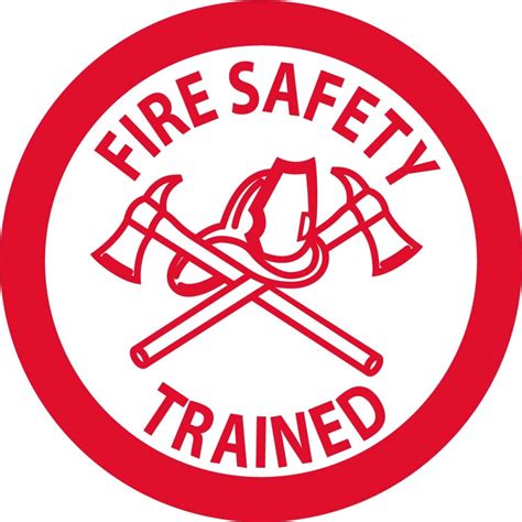 FIRE SAFETY TRAINED HARD HAT LABEL (HH72)