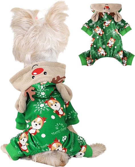 Amazon.com : Dog Christmas Pajamas Fleece Dog Christmas Sweater, Warm ...