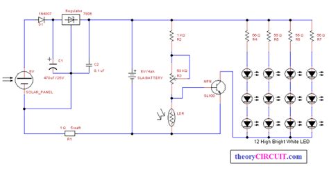 solar led circuit diagram - Circuit Diagram