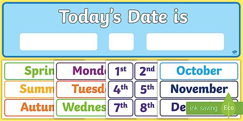 Today’s Date Display Pack | Twinkl Resources - Twinkl