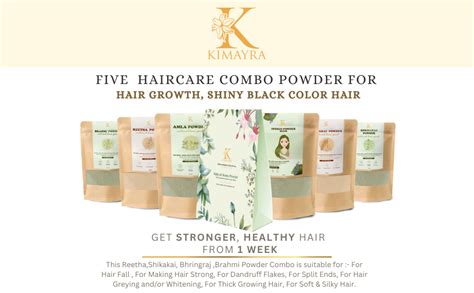 Kimayra Hair Care Powder Combo (Amla/Shikakai/Reetha/Brahmi/Bhringraj ...