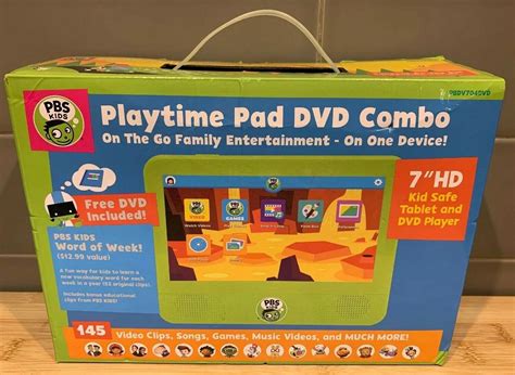 PBS Kids Playtime Pad DVD Combo 7" HD Tablet & DVD Player (PBDV704DVD ...