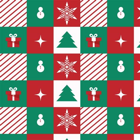 christmas background with snowflakes. New Year's pattern in Bauhaus ...