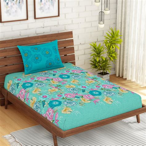 Buy SPACES Atrium Printed 2-Piece Single Bedsheet Set -1.52 m x 2.24 m ...