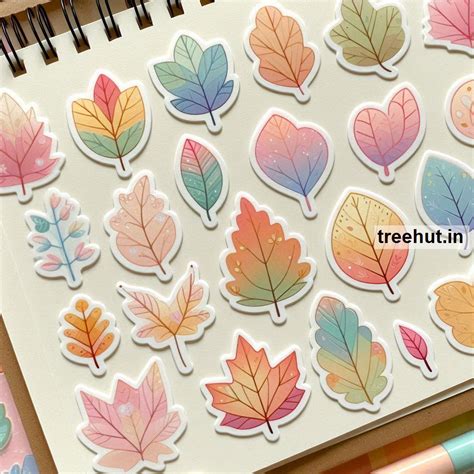 Printable Autumn Leaves Stickers and 50 Sticker Craft Ideas for Kids ...
