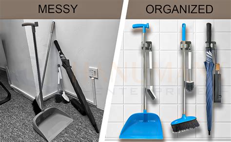 Self Adhesive Heavy Duty Premium 304 Stainless Steel Mop Holder and ...