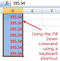 Image result for Excel Fill Down Command