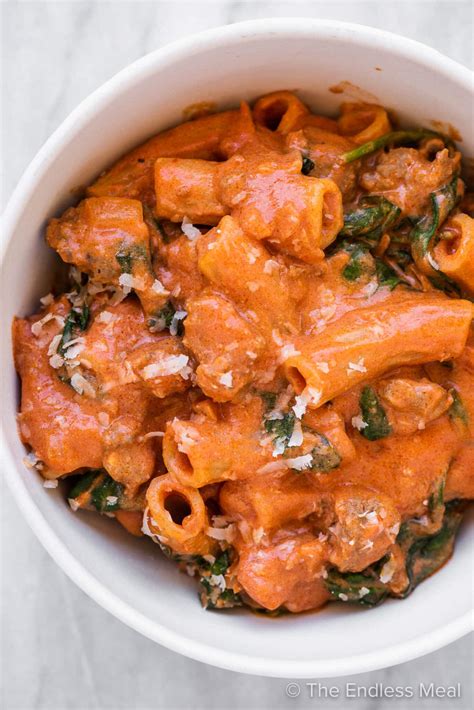 Creamy Italian Sausage Pasta with Spinach