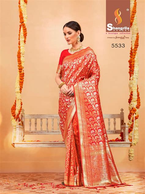 Shangrila Present Banarasi Zari Sarees Catalogue