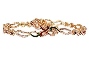 Jewbang Gold Gold-Plated Bangle Set for Women JB911 : JEWBANG: Amazon ...
