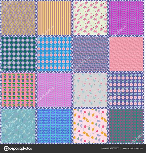 Mini Square Patchwork Patterns 的图像结果