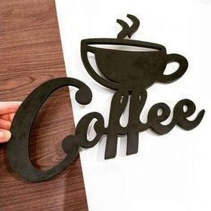 IRIS Decore COFFEE MDF Plaque Cutout Ready to Hang Home Office Decor ...