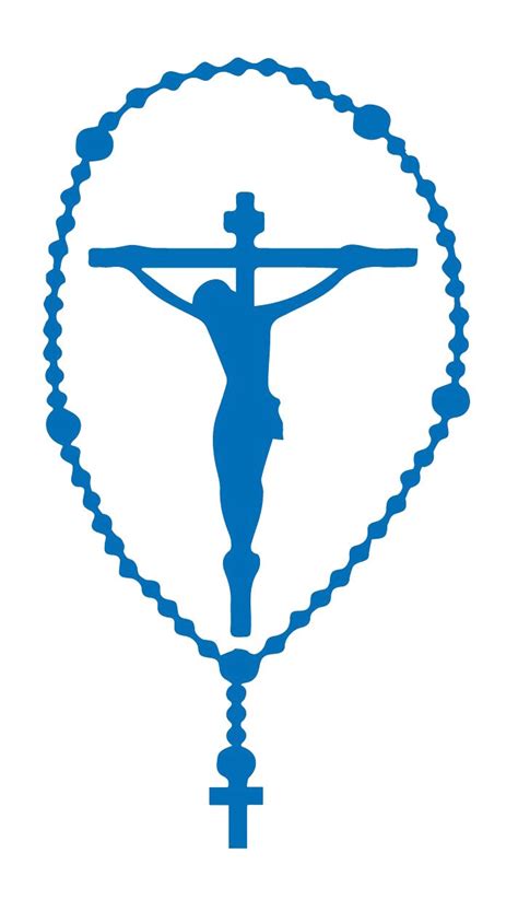 Rosary Crucifix Wall Decal (Azure Blue, 40" (H) X 20" (W)) : Amazon.in ...