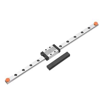 uxcell MGN9 250mm Linear Guide Rail with MGN9C Sliding Carriage Block ...