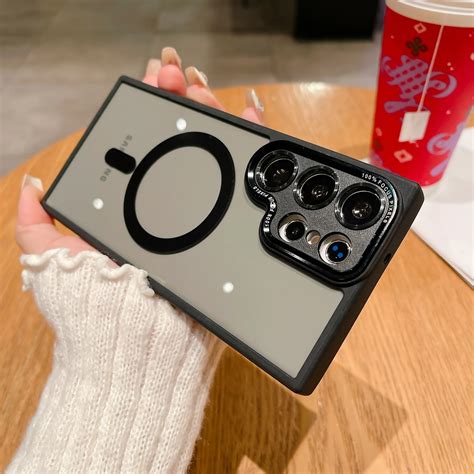 Samsung Galaxy S23 Ultra Hybrid Metal Camera Protection Case with MagS ...