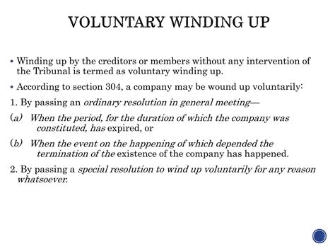 Voluntary winding up | PPT