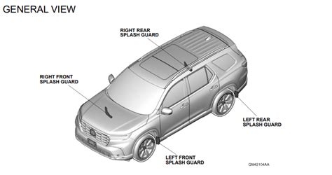 Honda Pilot Accessory Mud Flaps Genuine Honda Pilot Splash Guards (Mud ...