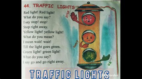 Traffic lights Rhyme| nursery rhyme| learn with me - YouTube