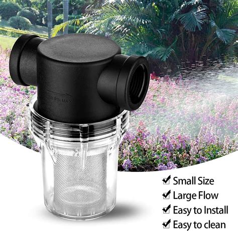 STARQ - T Strainer 1/2" Sediment Filter Attachment Water Filter with 4 ...