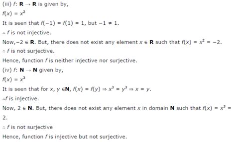 Check the injectivity and surjectivity of the following functions ...