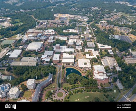 Aerial views of the University of North Carolina at Charlotte. Established in 1946, UNCC is a ...