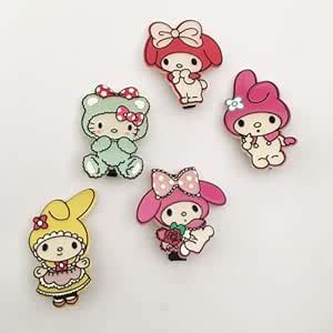 small hair clips for kids and girls colorful hair pins set (pack of 5 ...