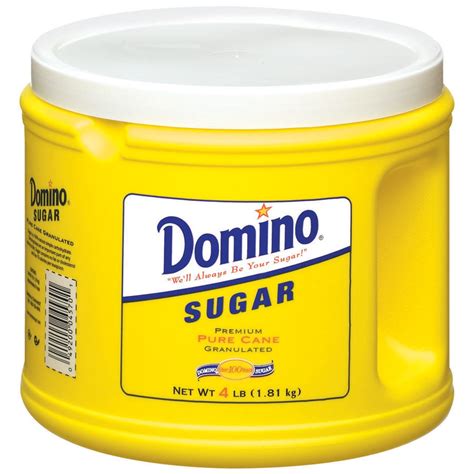 Domino Premium Pure Cane Granulated Sugar, 4 lb Canister for Baking ...