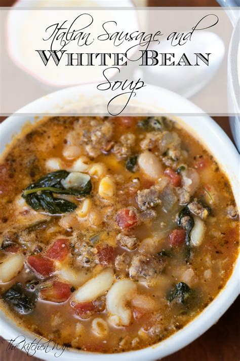 Italian Sausage and White Bean Soup Recipe - The Kitchen Wife