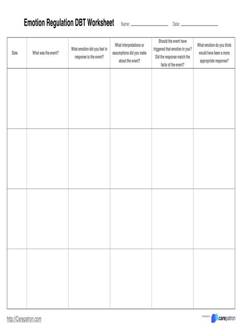 Emotion Regulation Checklist & Example | Free PDF Download