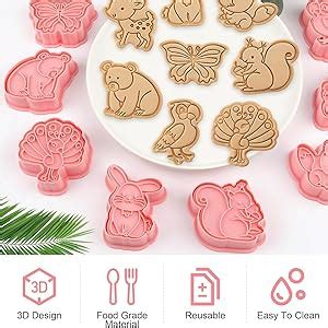 Buy LEGACYCART 8pcs Forest Animal Theme Shaped Cookie Cutter Set, 3D ...