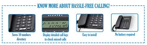 Alcatel T-50 Black Corded Landline Phone with caller id speaker phone ...